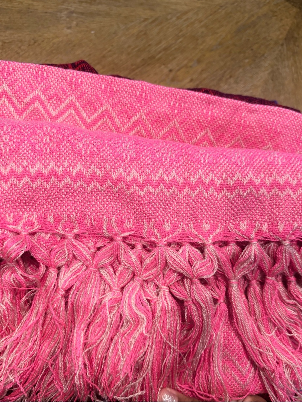 Traditional Mexican Bright Pink rebozo